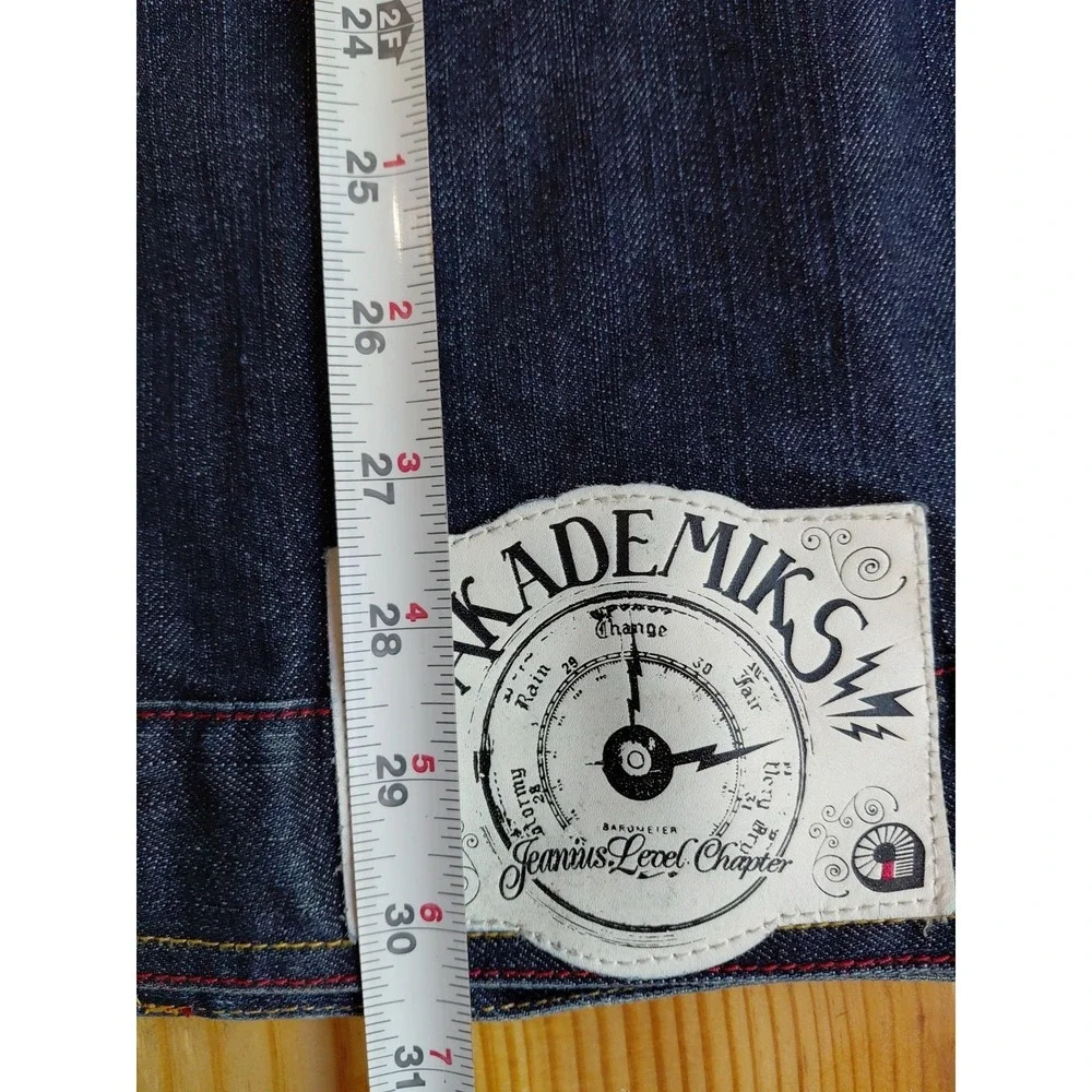 Vtg 90s AKADEMIKS MENS JEAN DENIM JACKET  Sz 2X Hip-hop‎ Rap Skater